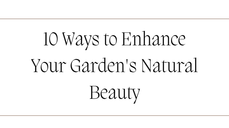 10 Ways to Enhance Your Garden's Natural Beauty