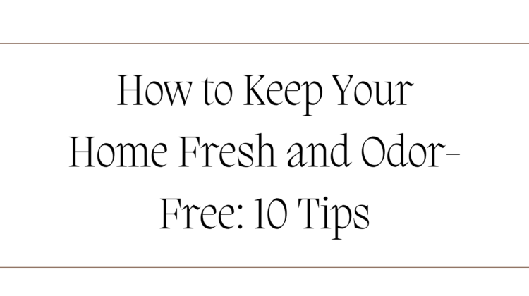 How to Keep Your Home Fresh and Odor-Free 10 Tips